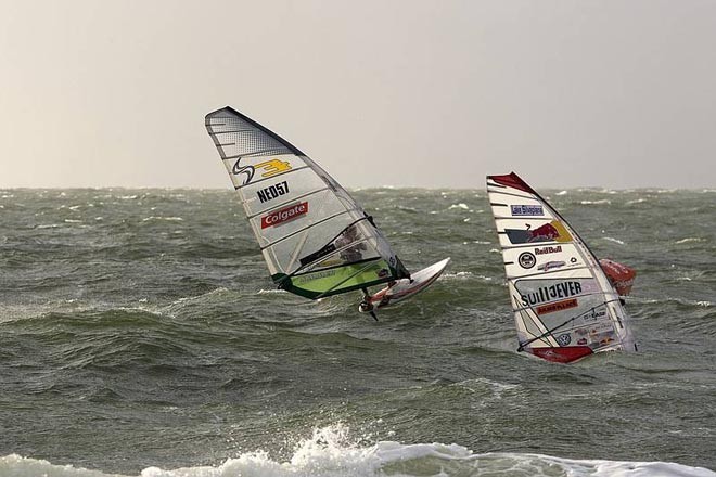 Ben Van Der Steen jumps the finish - Sylt 2008 ©  John Carter / PWA http://www.pwaworldtour.com